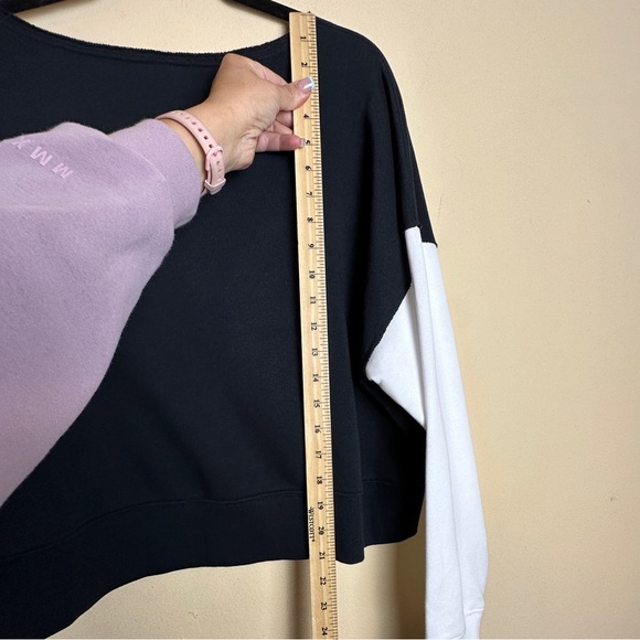 Champion Campus French Terry Crewneck Sweatshirt Black White Rainbow Size Large - Picture 11 of 12